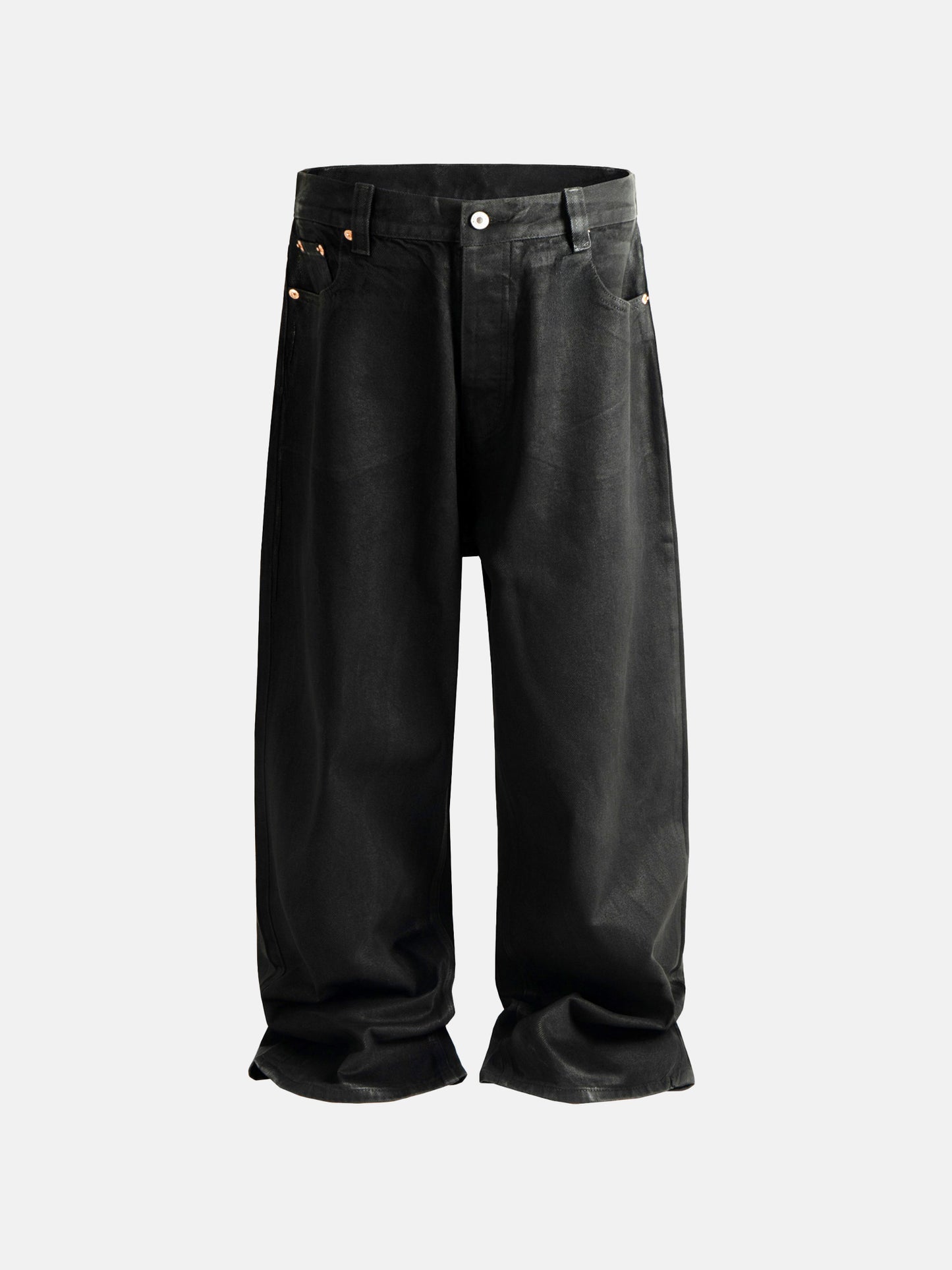 Schwarze Baggy-Jeans