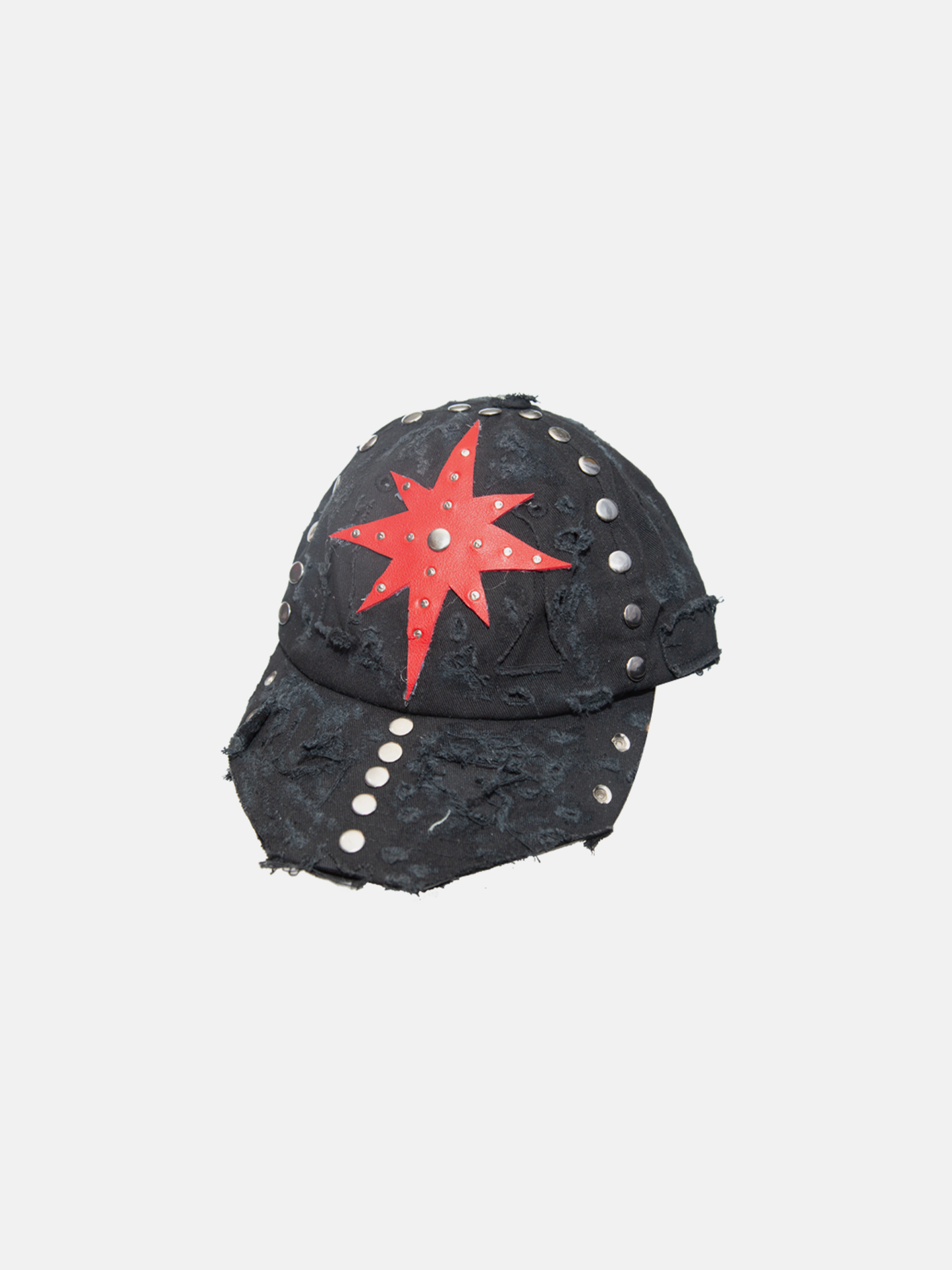 Schwarze Kappe mit Sternnieten