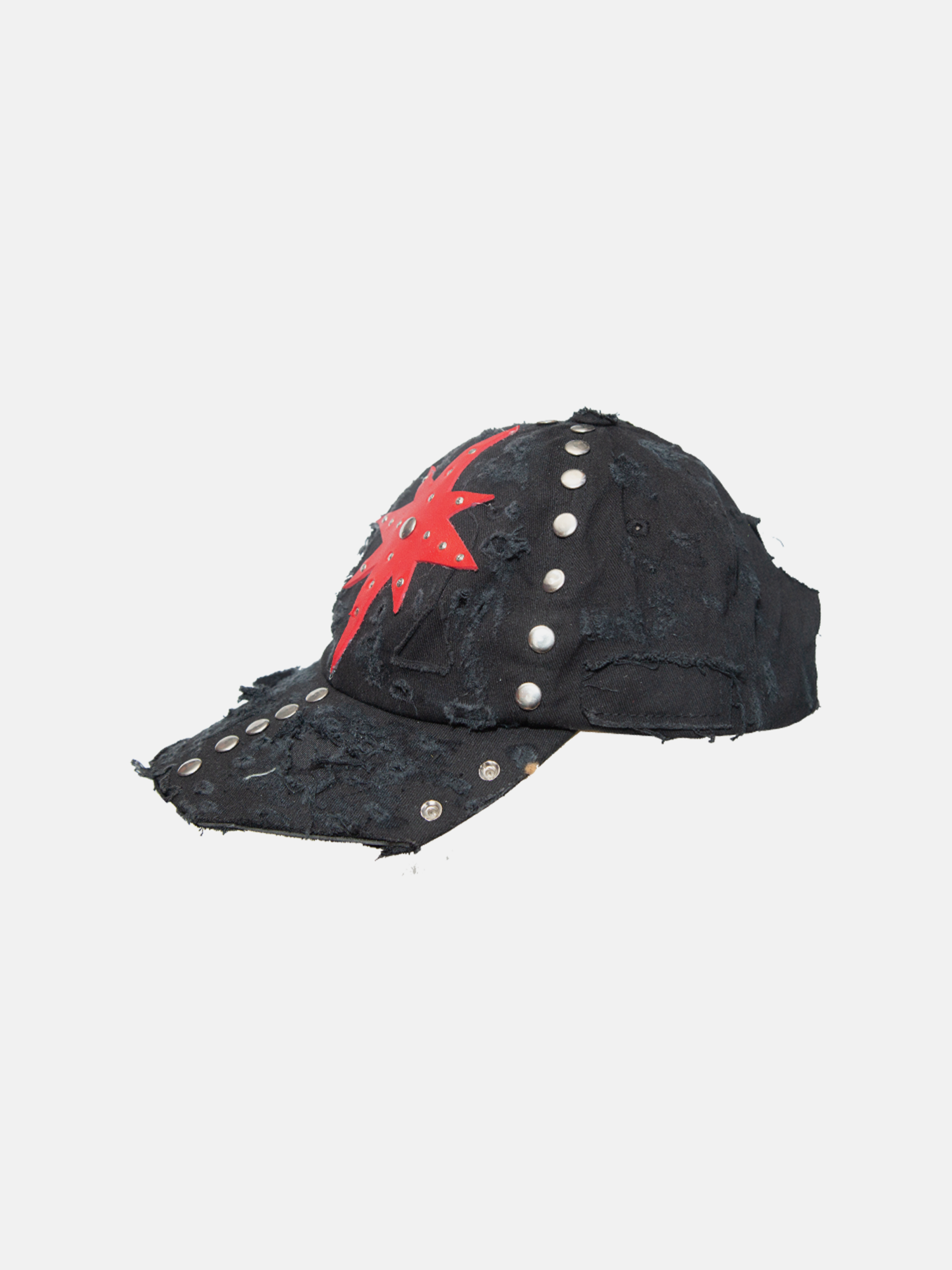 Schwarze Kappe mit Sternnieten