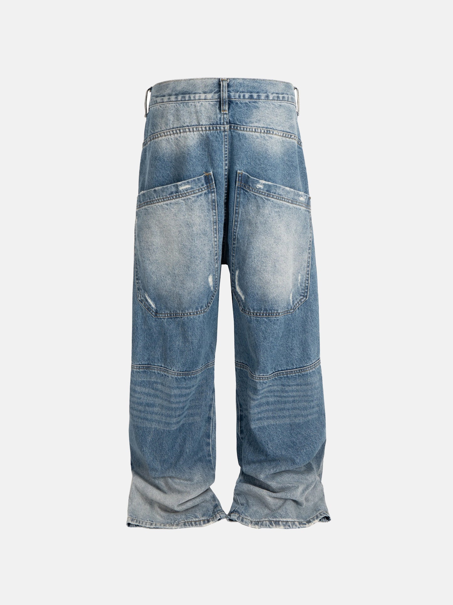 Blaue Baggy-Jeans