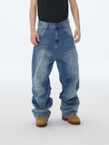 Blauwe baggy jeans