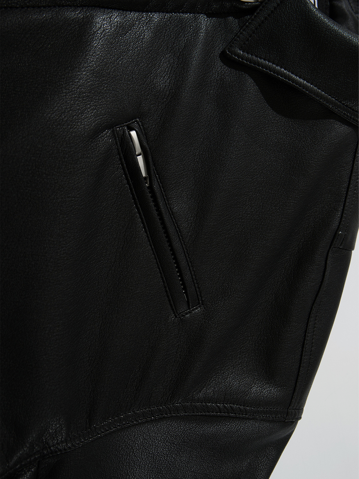 Collared Leather Jacket
