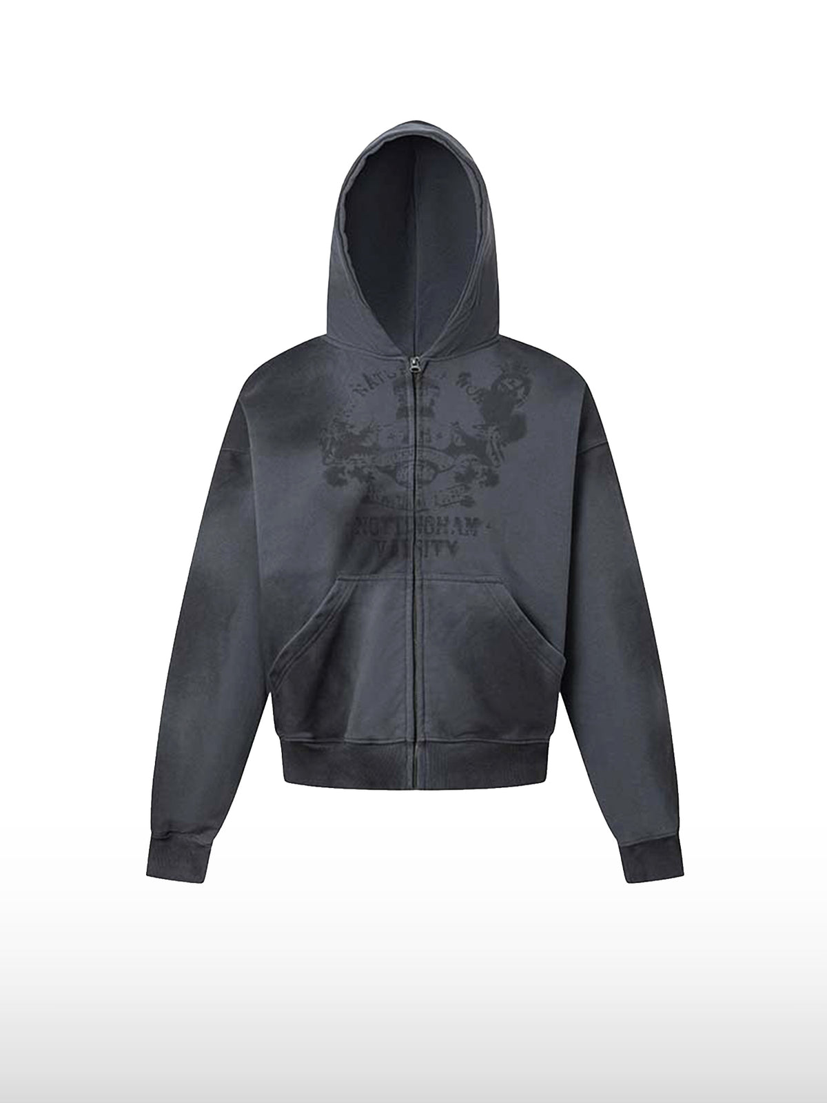 Antracietkleurige hoodie met graphic
