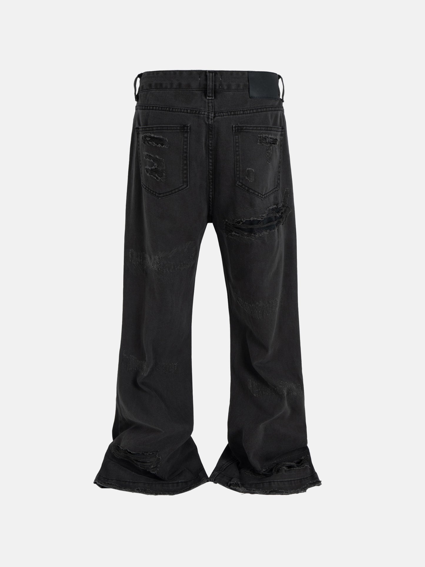 Dunkelgraue Jeans mit Rissen