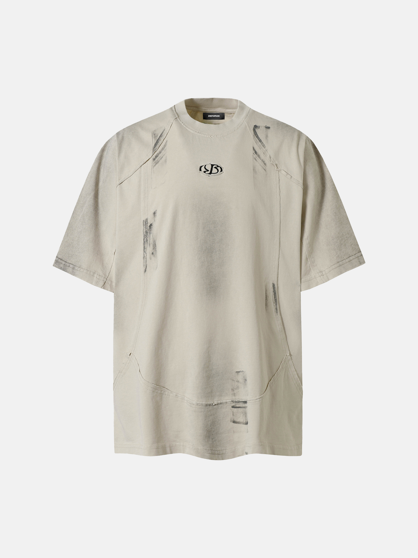 Anthrazitfarbenes gewaschenes T-Shirt
