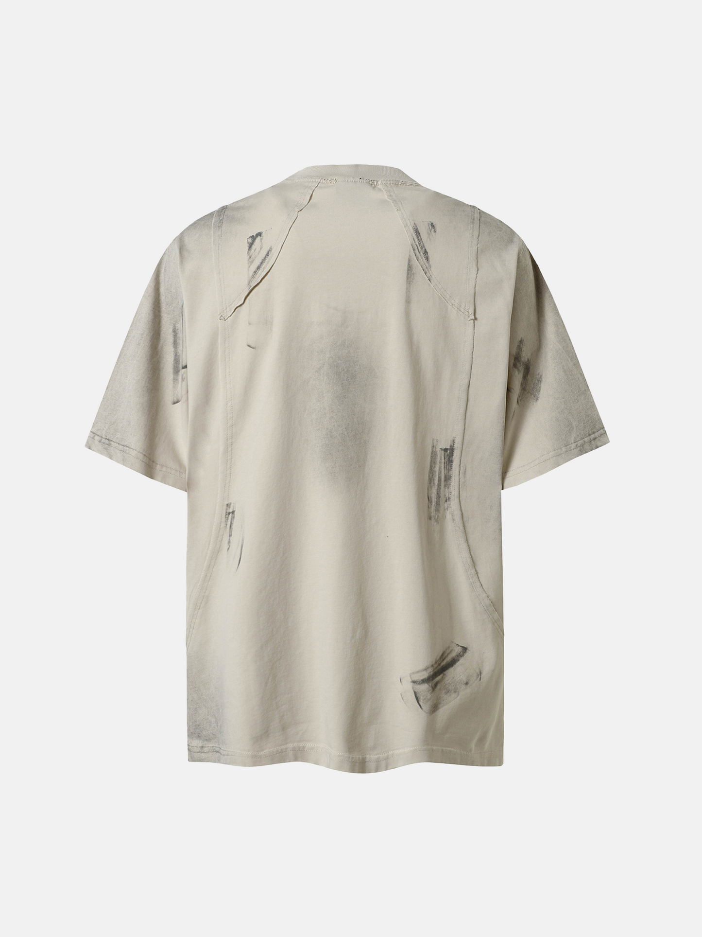 Anthrazitfarbenes gewaschenes T-Shirt