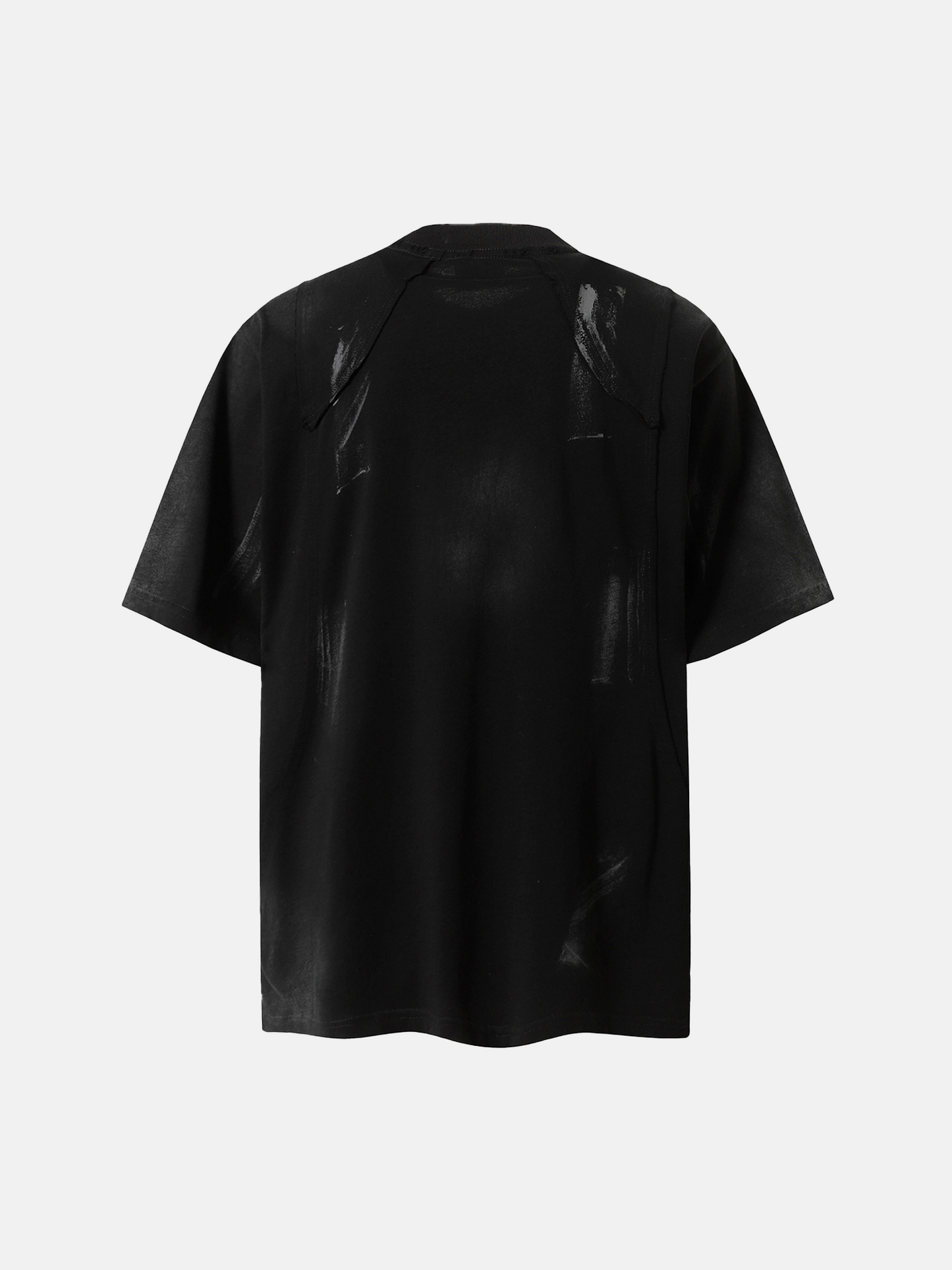 Anthrazitfarbenes gewaschenes T-Shirt