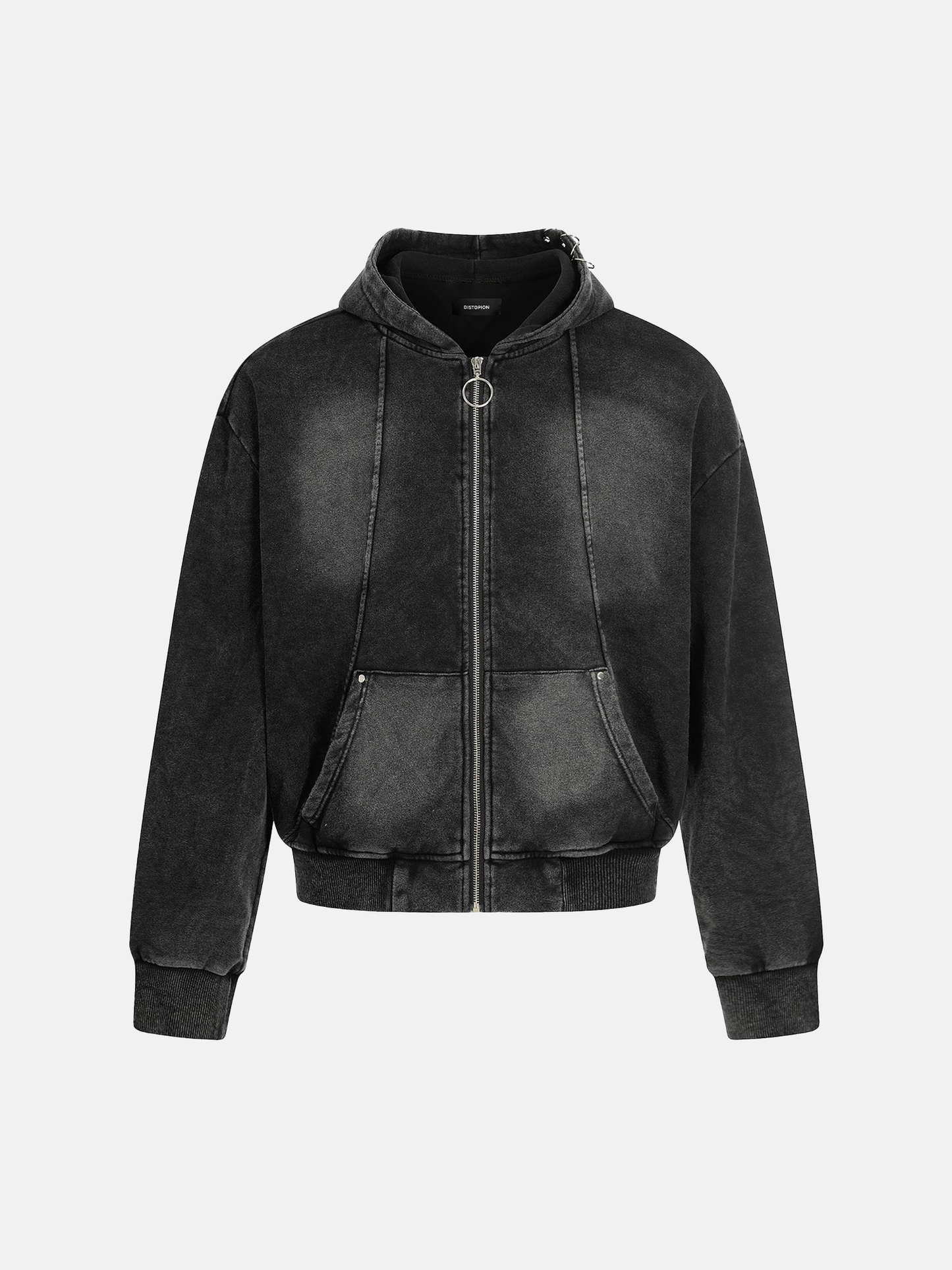 Kapuzenjacke mit Reißverschluss und Ringzug