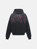 Kapuzenpullover mit dunklem Spritzermuster