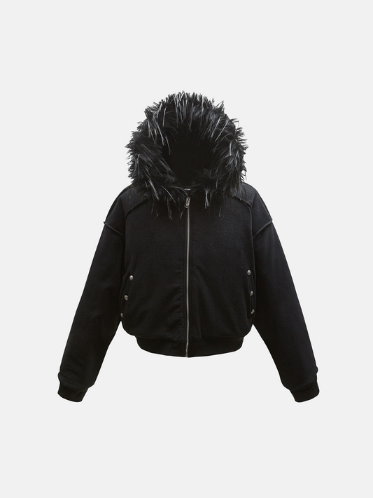 Bomberjacke aus Kunstpelz