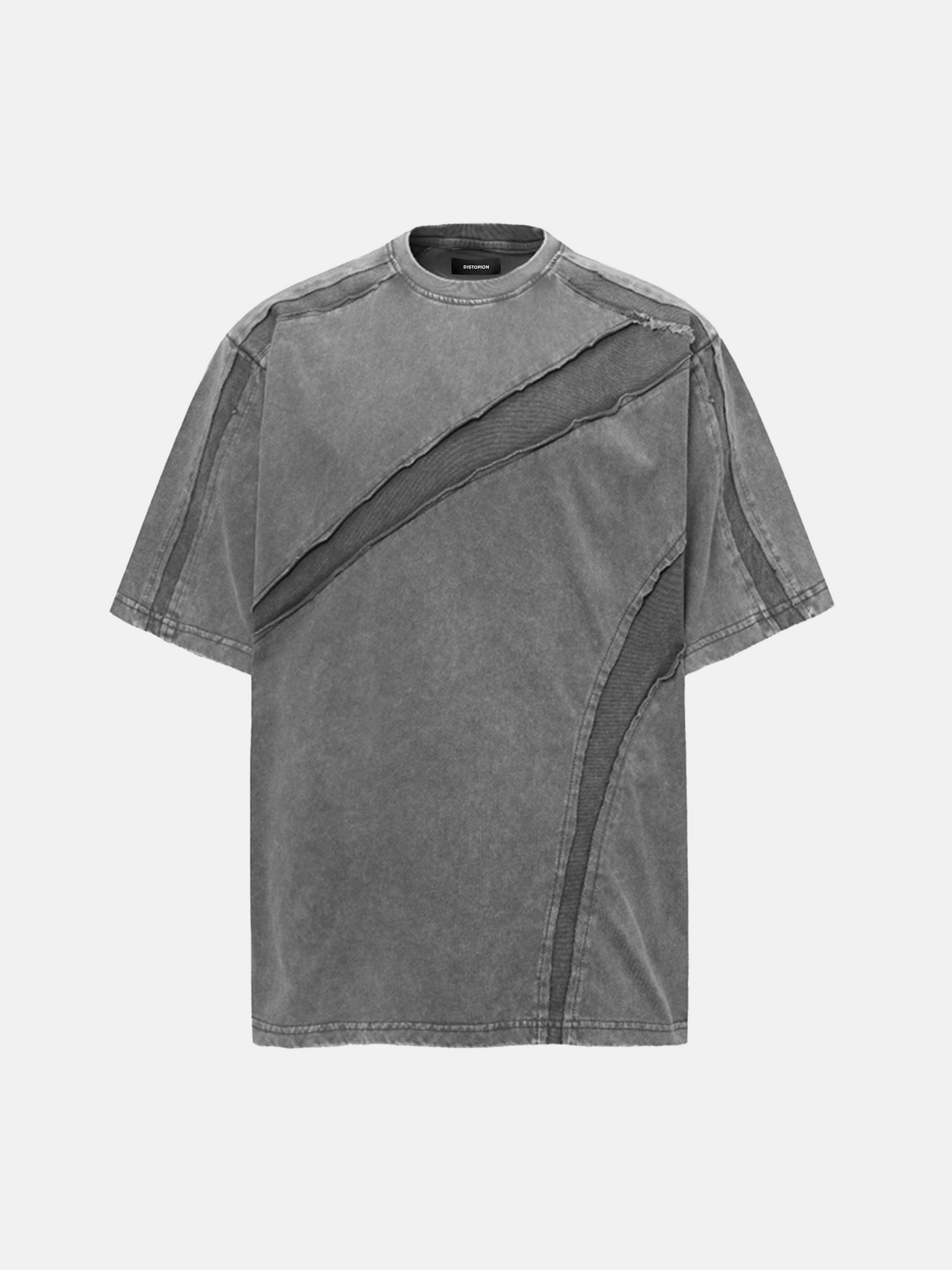 Asymmetrisches Fade-T-Shirt