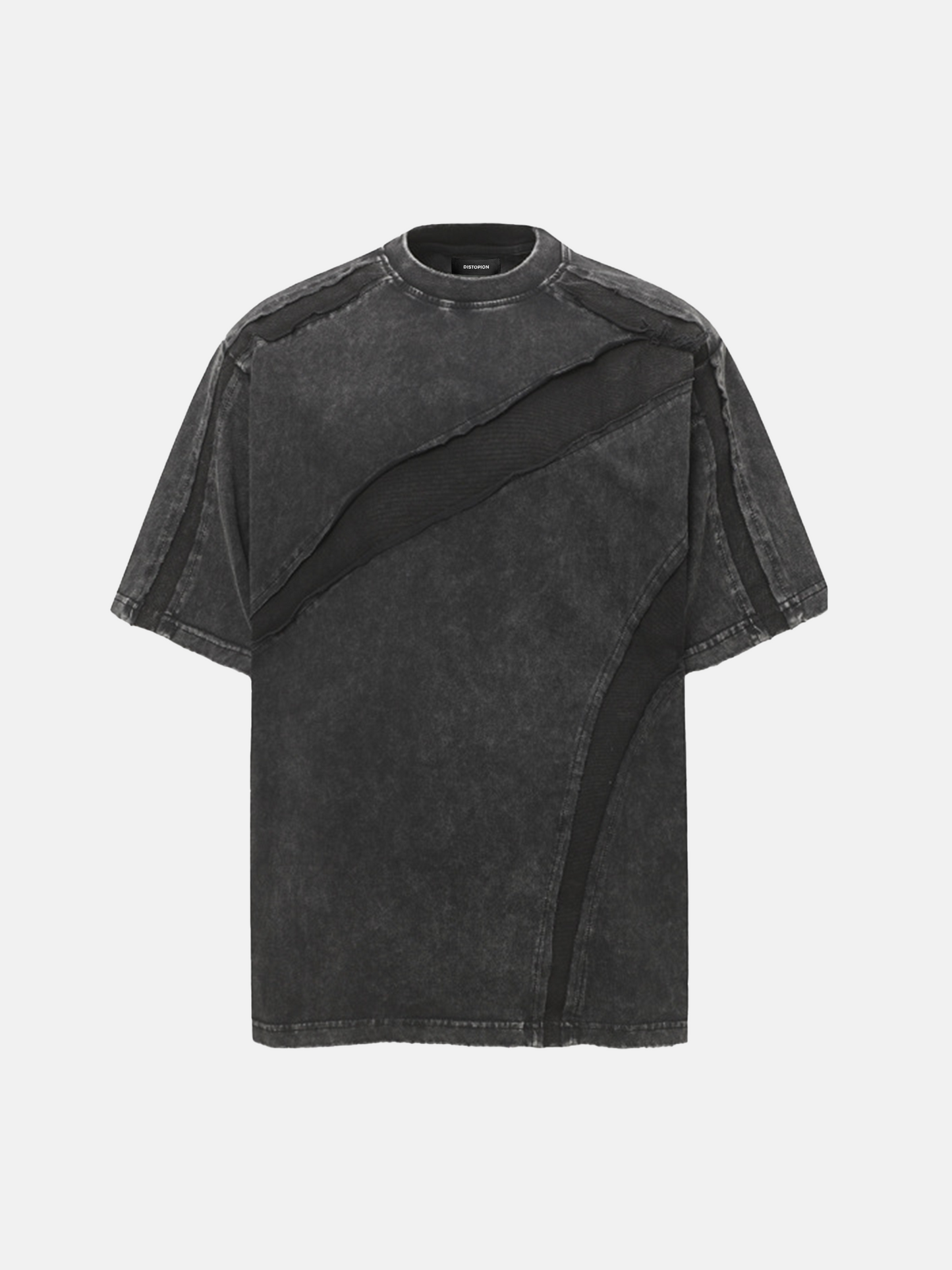 Asymmetrisches Fade-T-Shirt