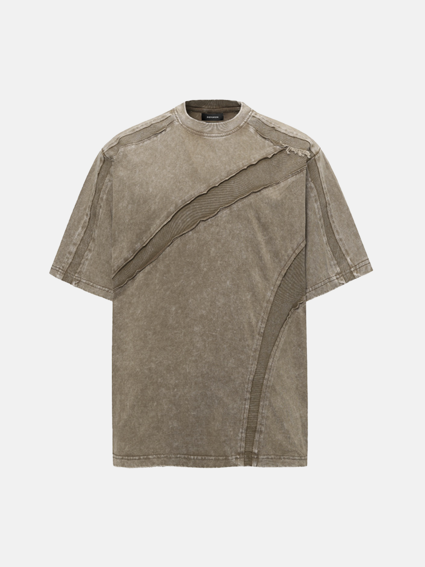 Asymmetrisches Fade-T-Shirt
