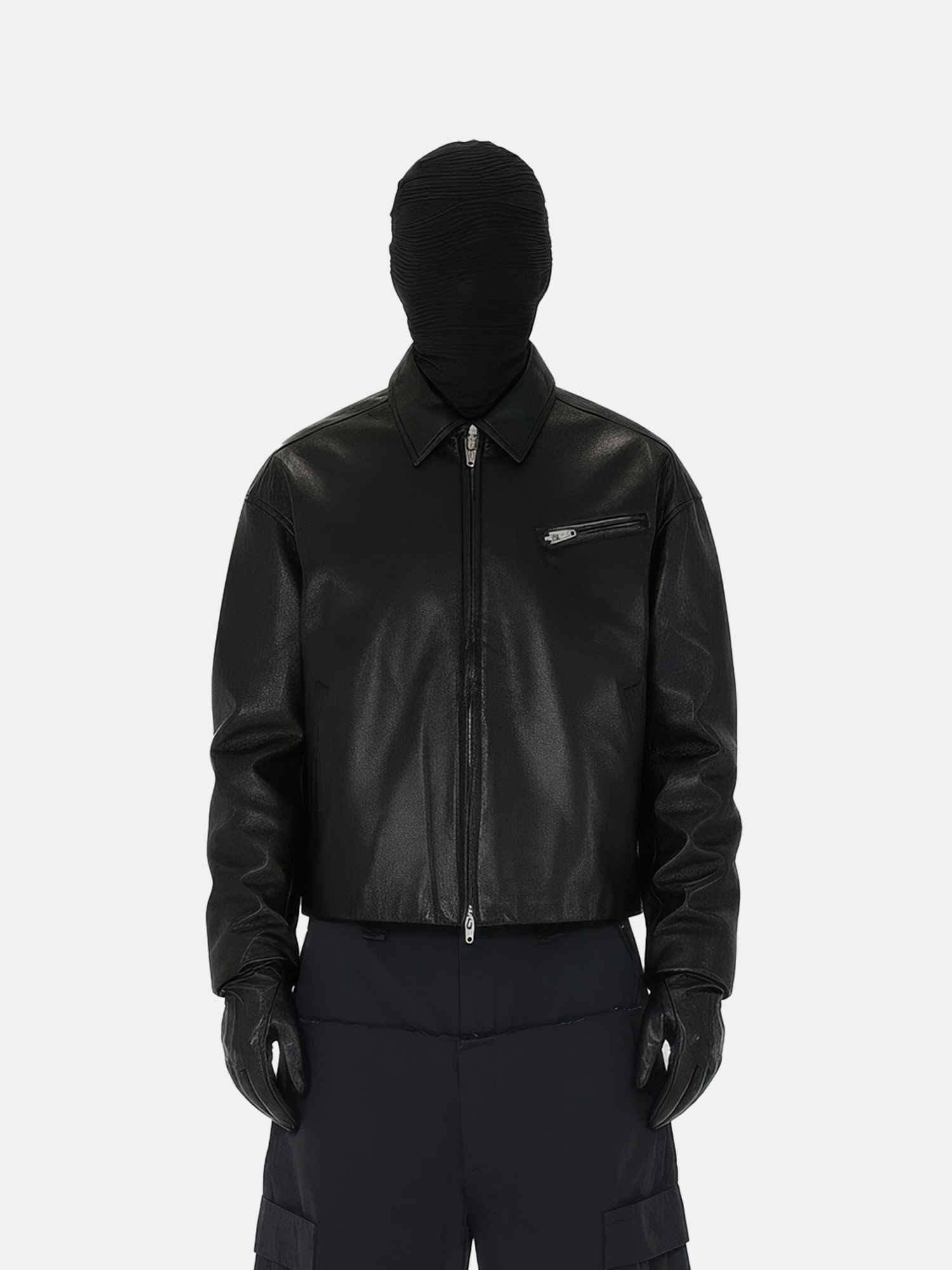 Collared Leather Jacket