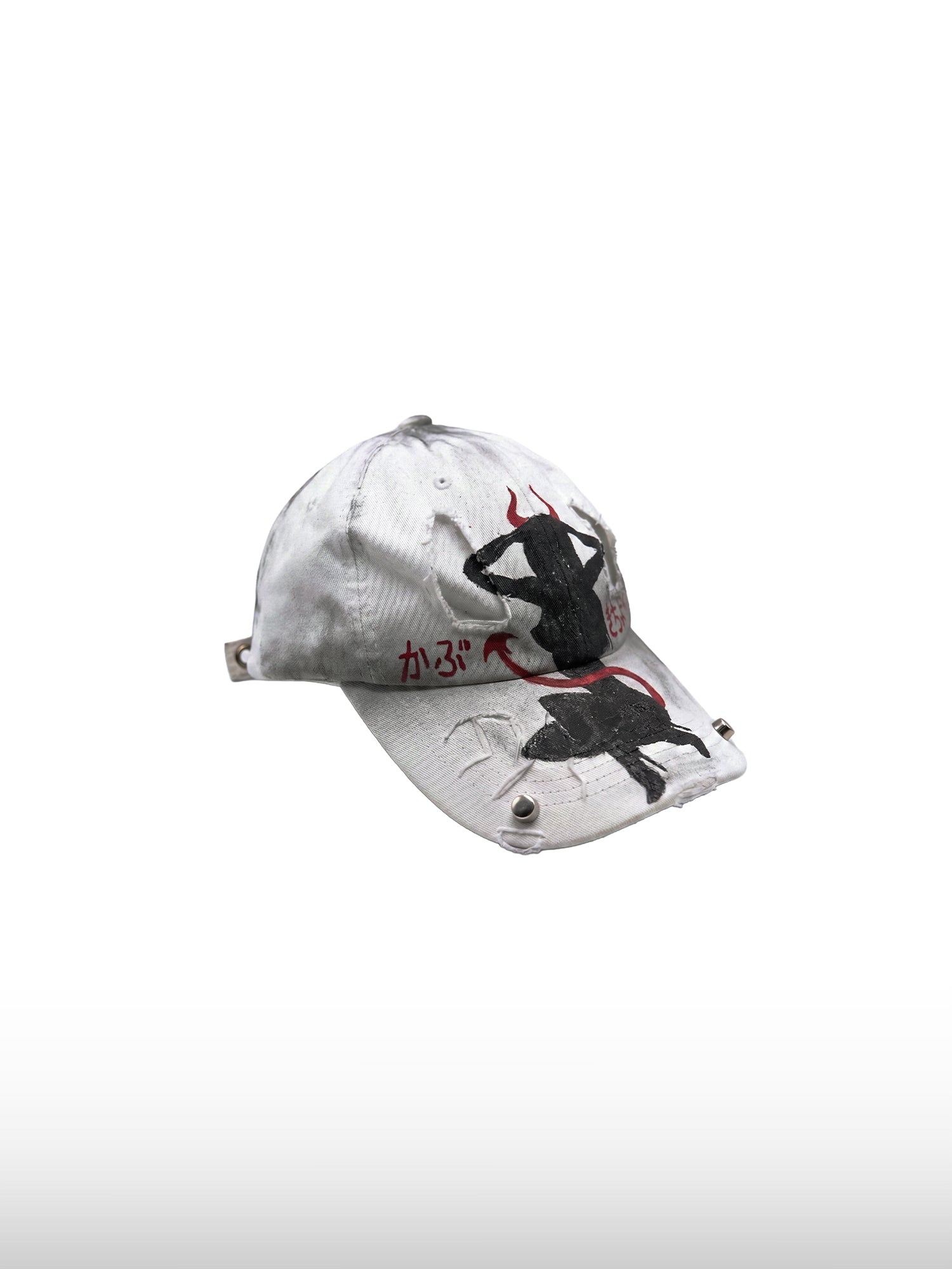 Teufels-Silhouette Distressed Cap