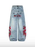 Dragon Shadow-jeans met dubbele taille