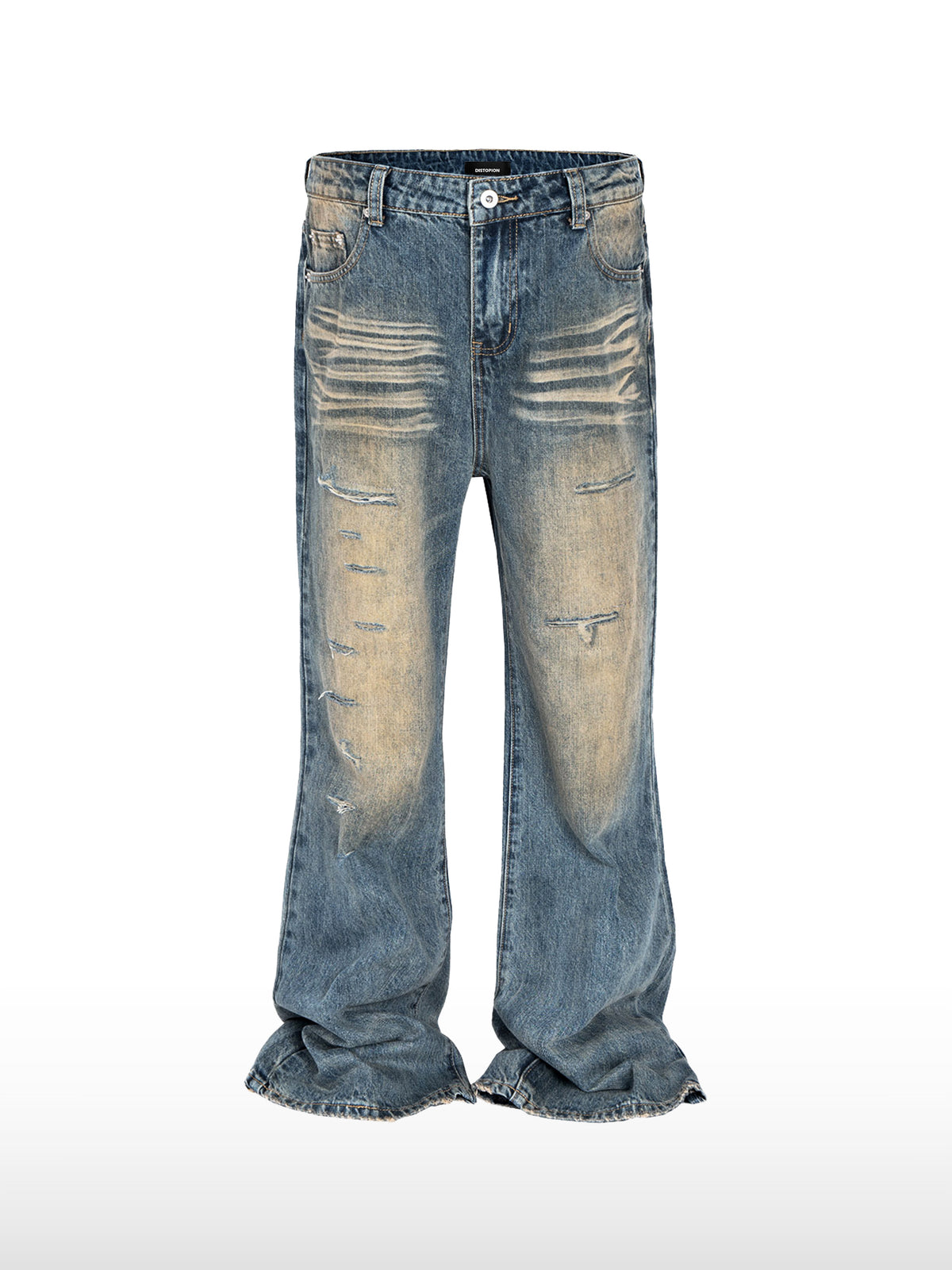 Verbleekte blauwe jeans