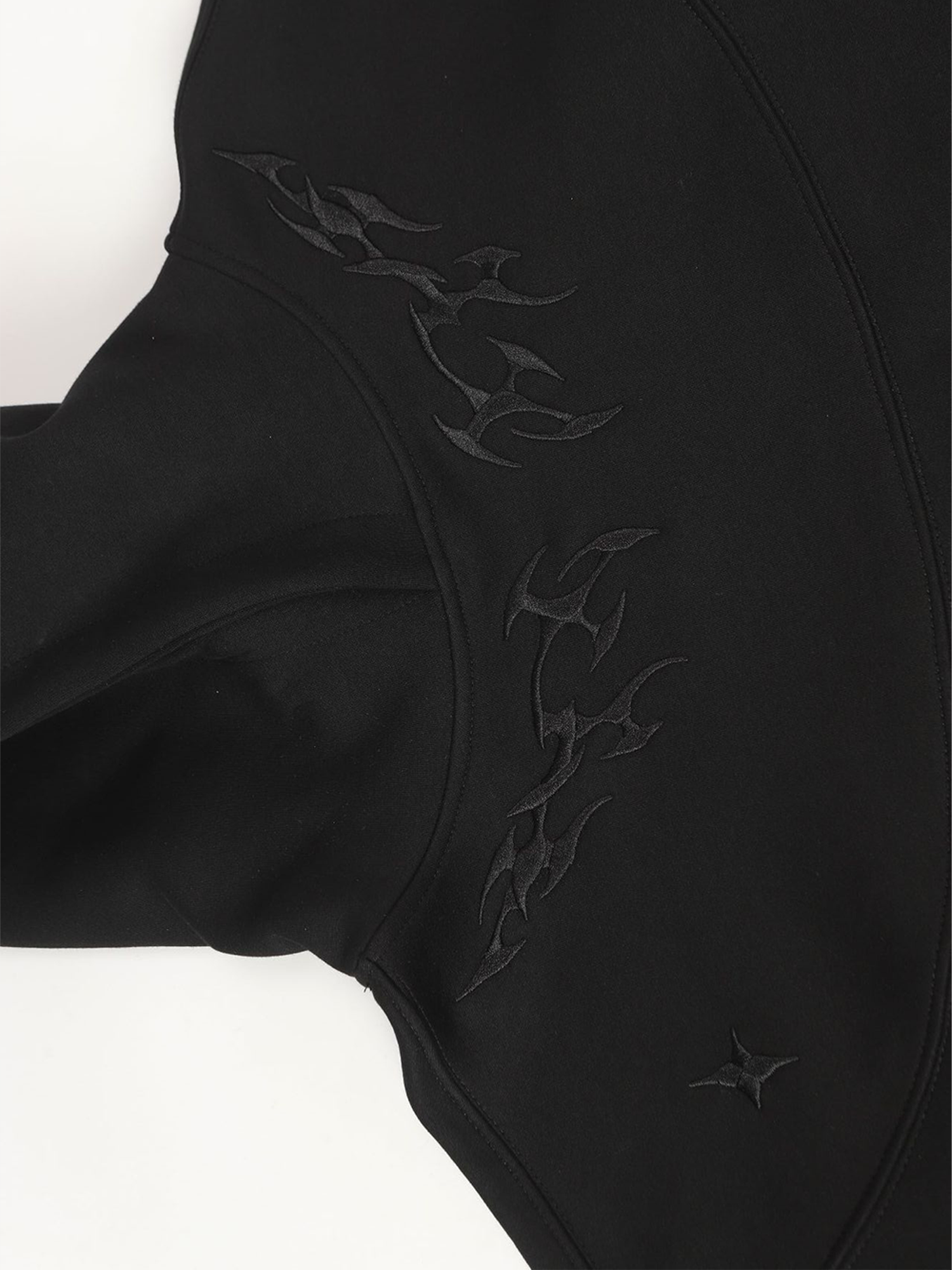 Flame Embroidered Hoodie