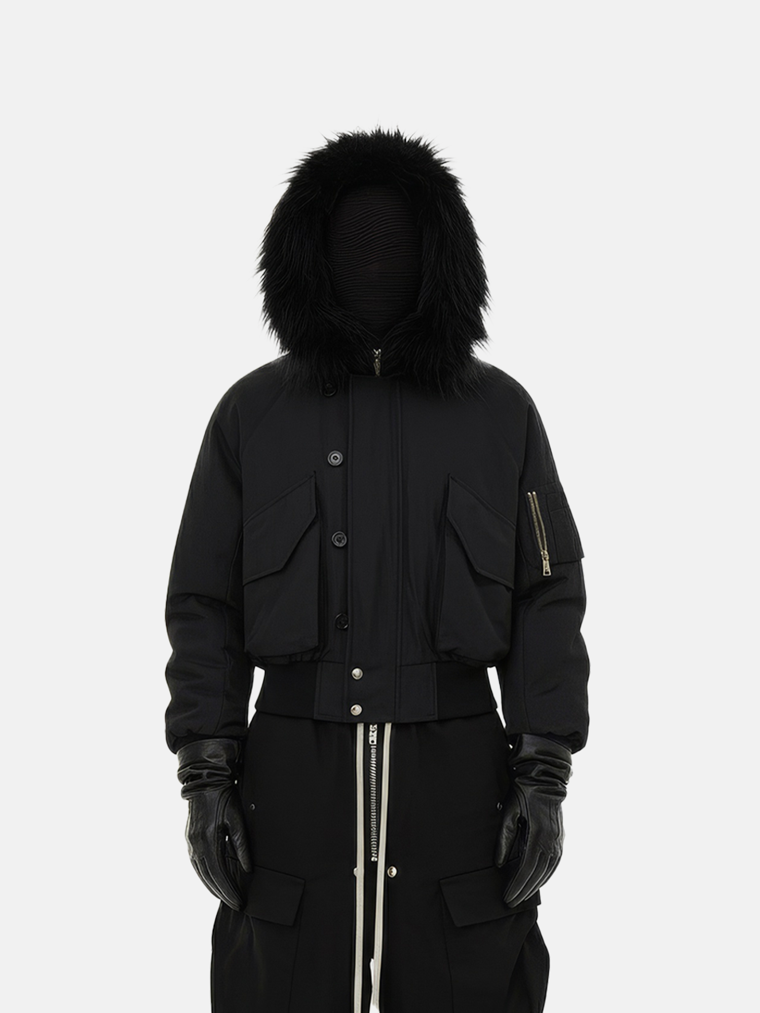 Urbane Jacke mit Pelzbesatz