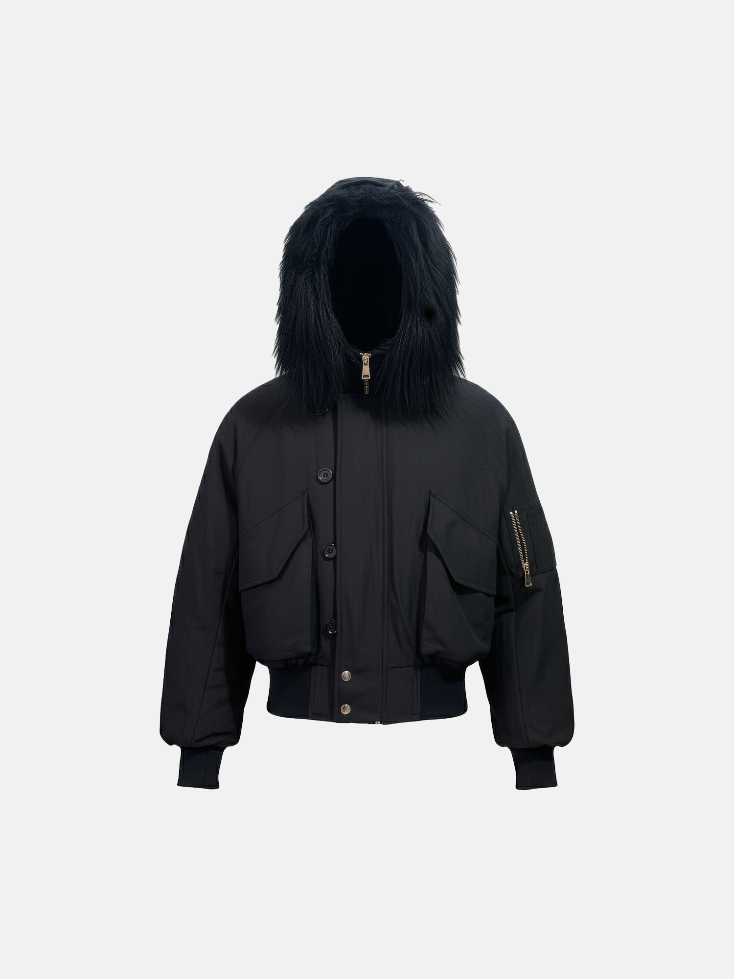 Urbane Jacke mit Pelzbesatz