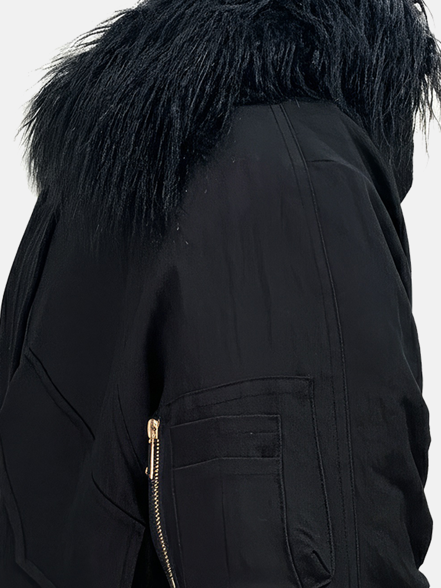 Urbane Jacke mit Pelzbesatz