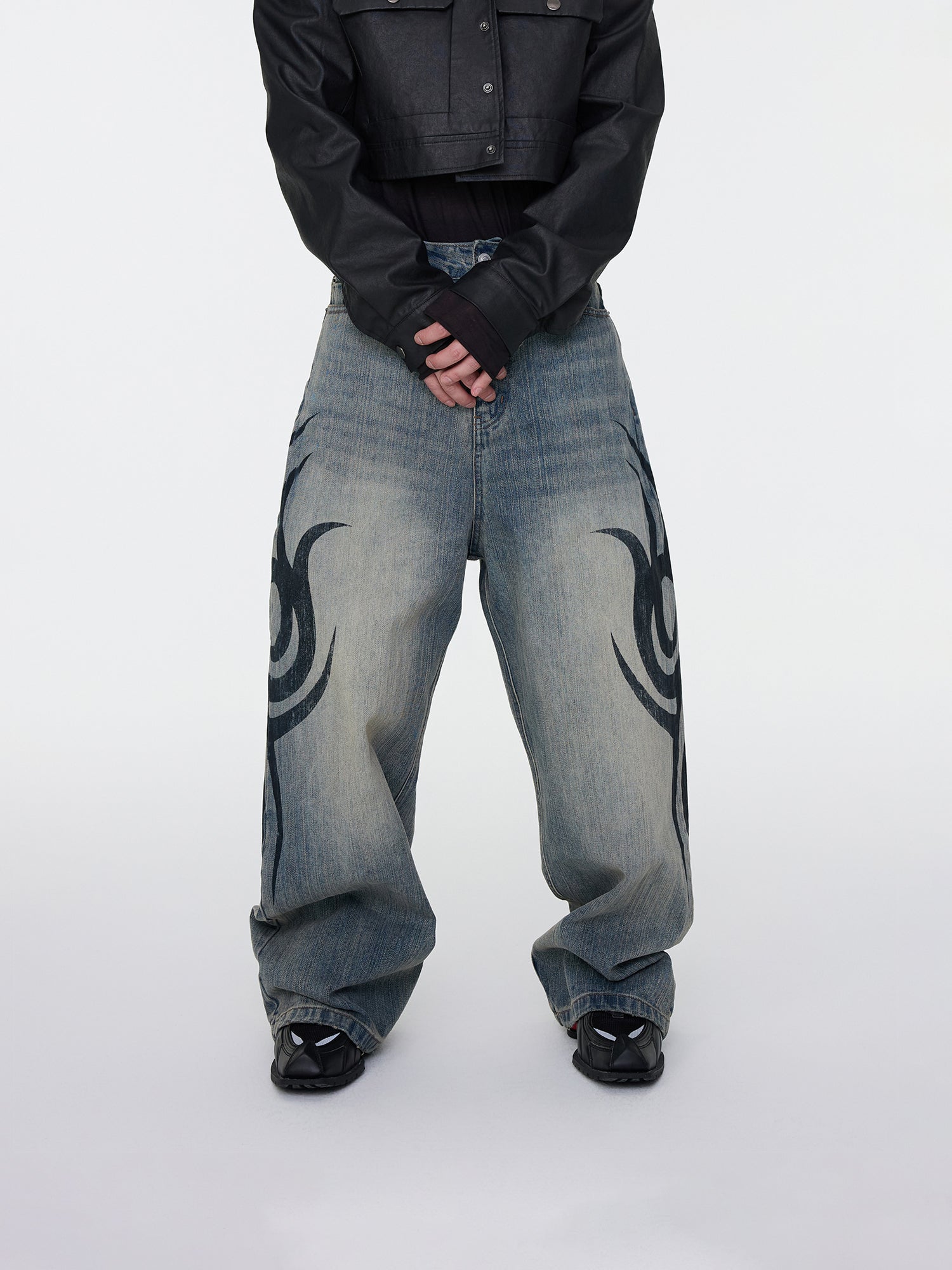 Faded Tribal Jeans