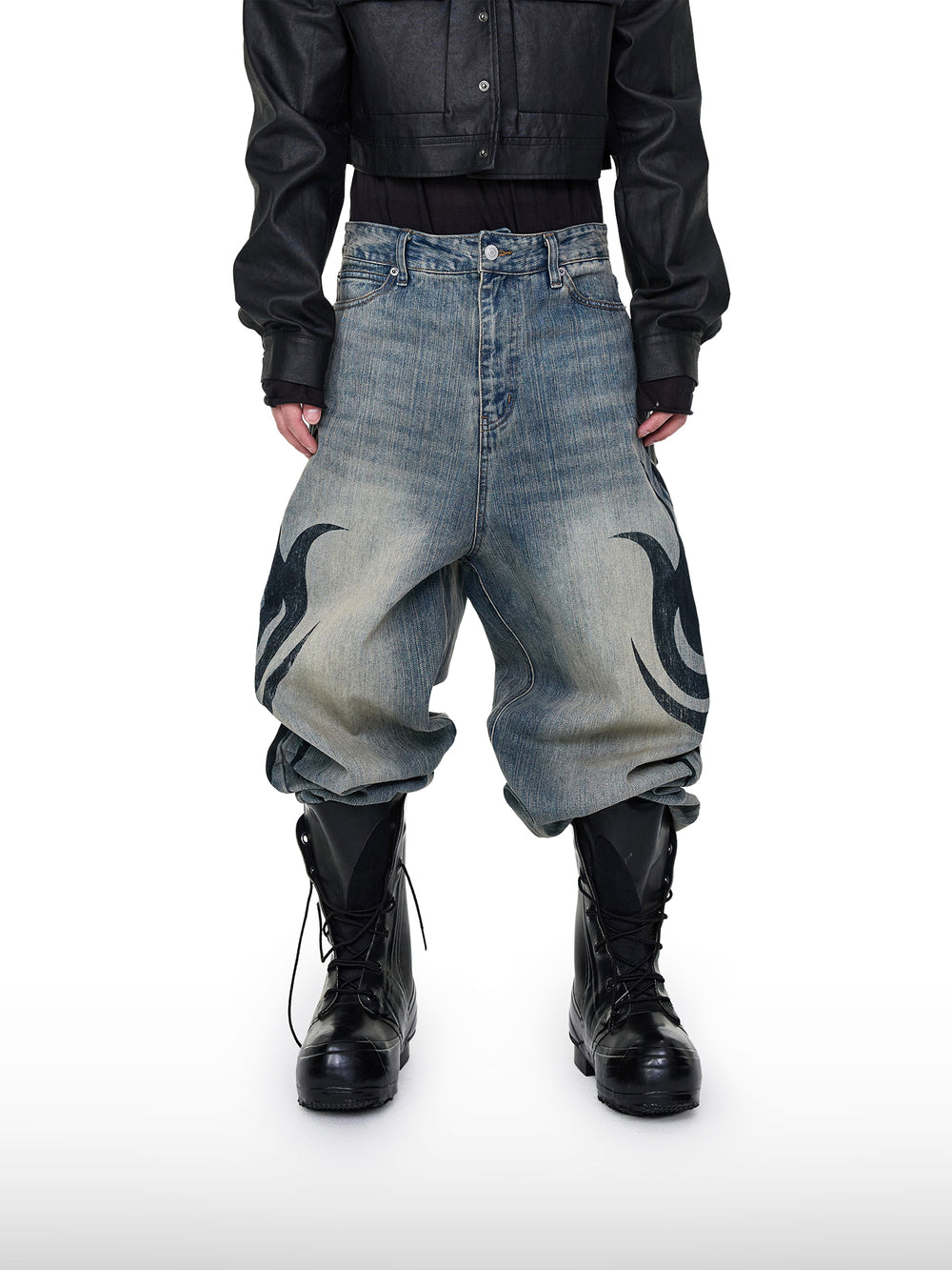 Faded Tribal Jeans