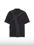Frayed Cross Washed Tee