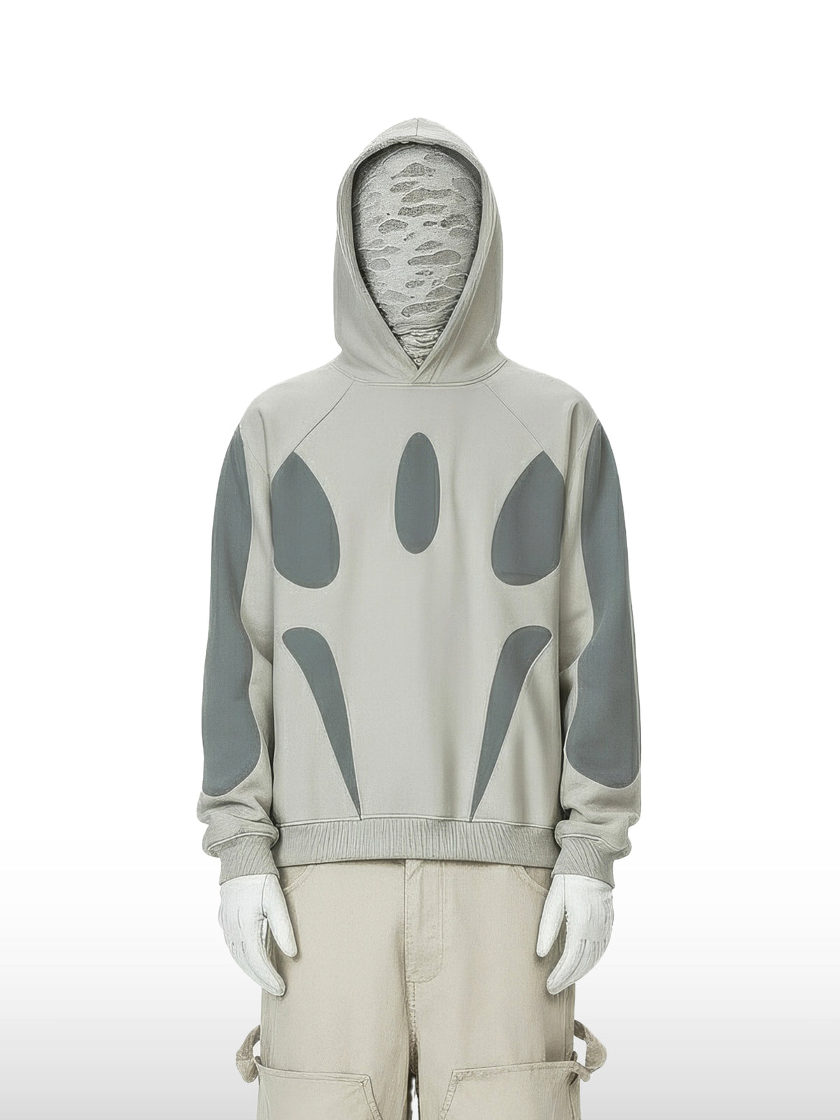 Futuristische hoodie met panelen