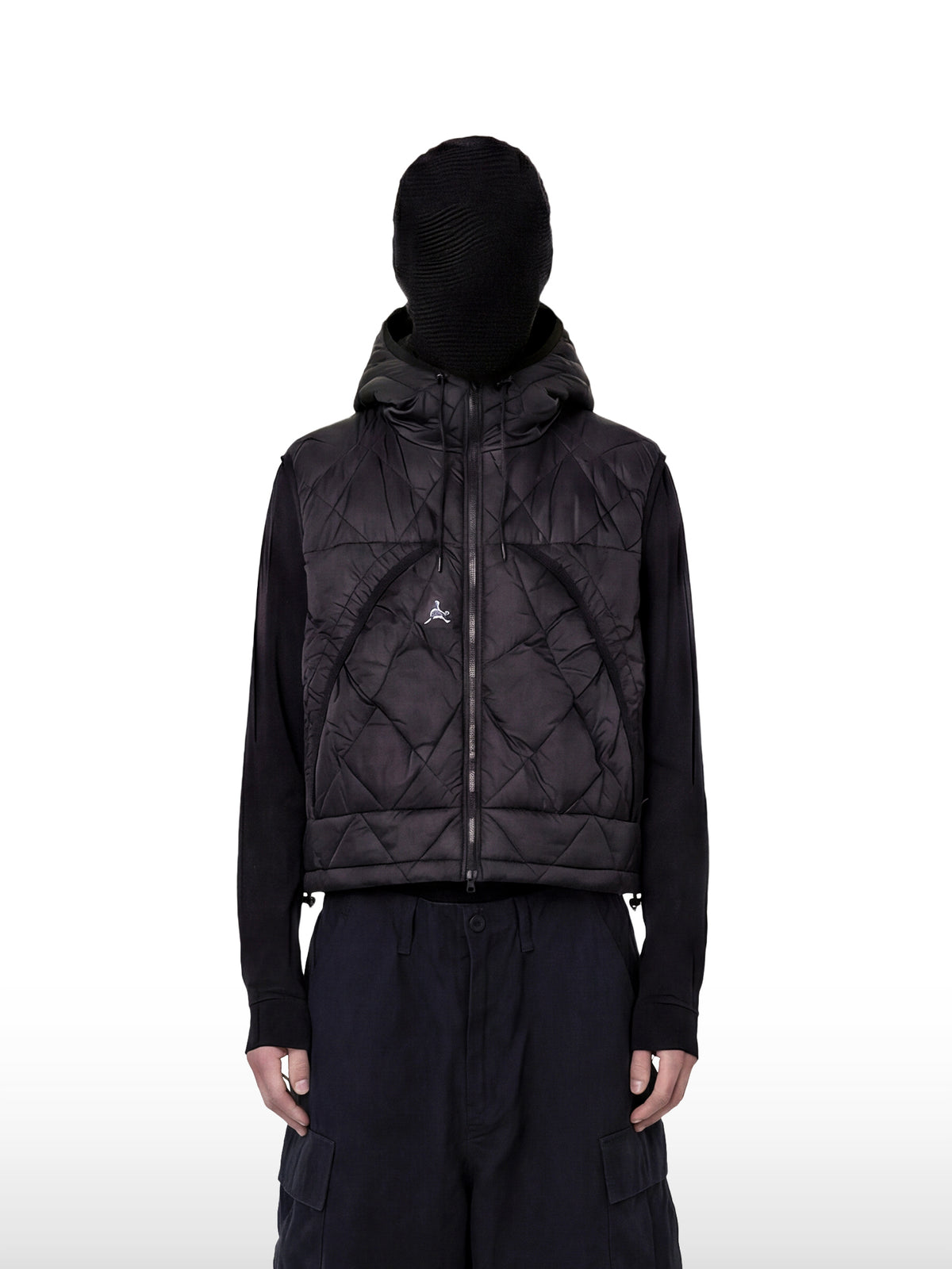Glacier Diamond gewatteerd vest met capuchon
