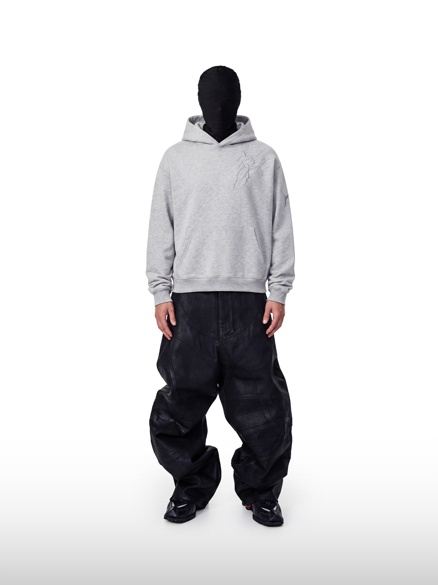 Glitch Vein Oversized Hoodie