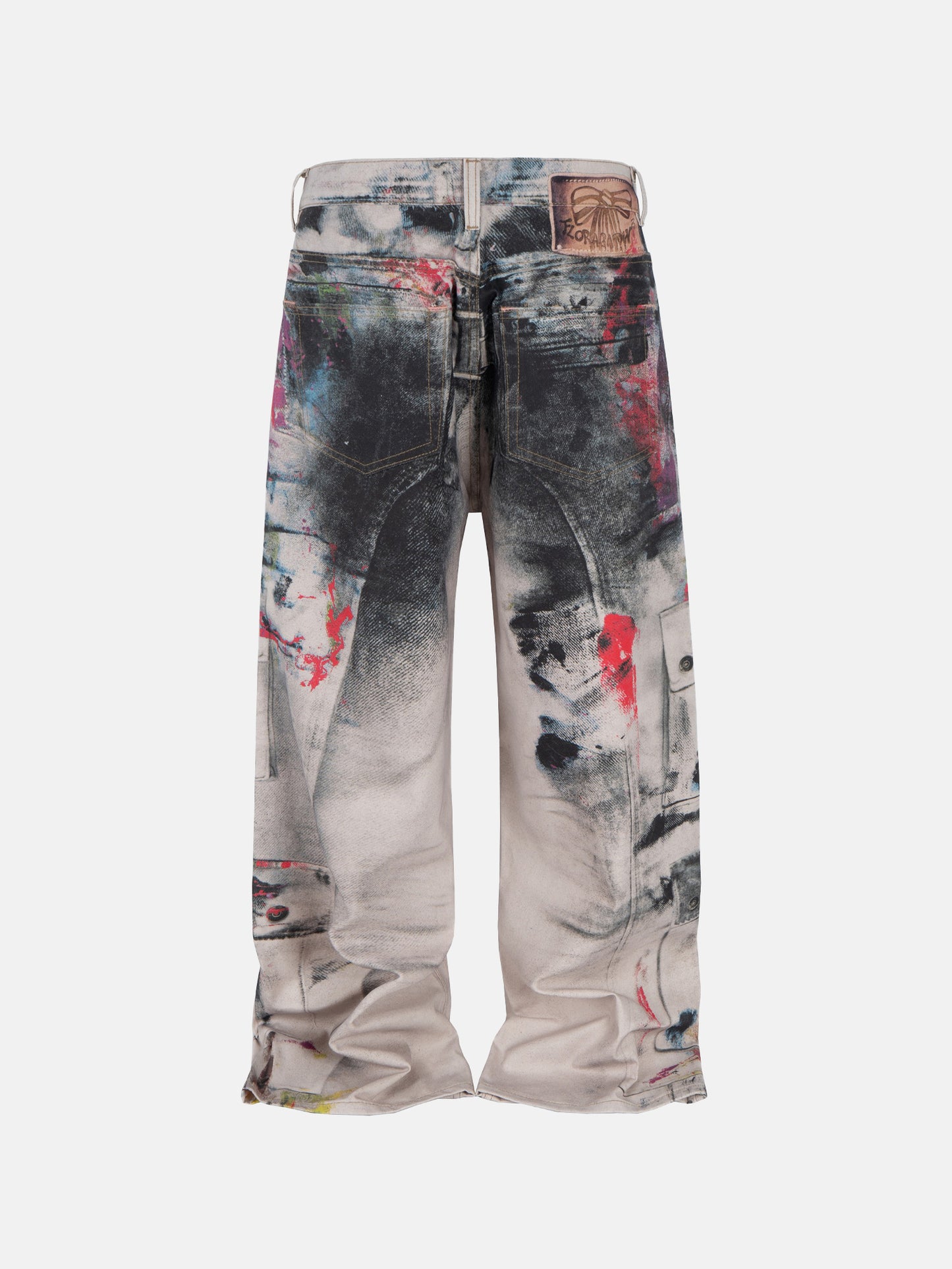 Jeans mit Graffiti-Waschung