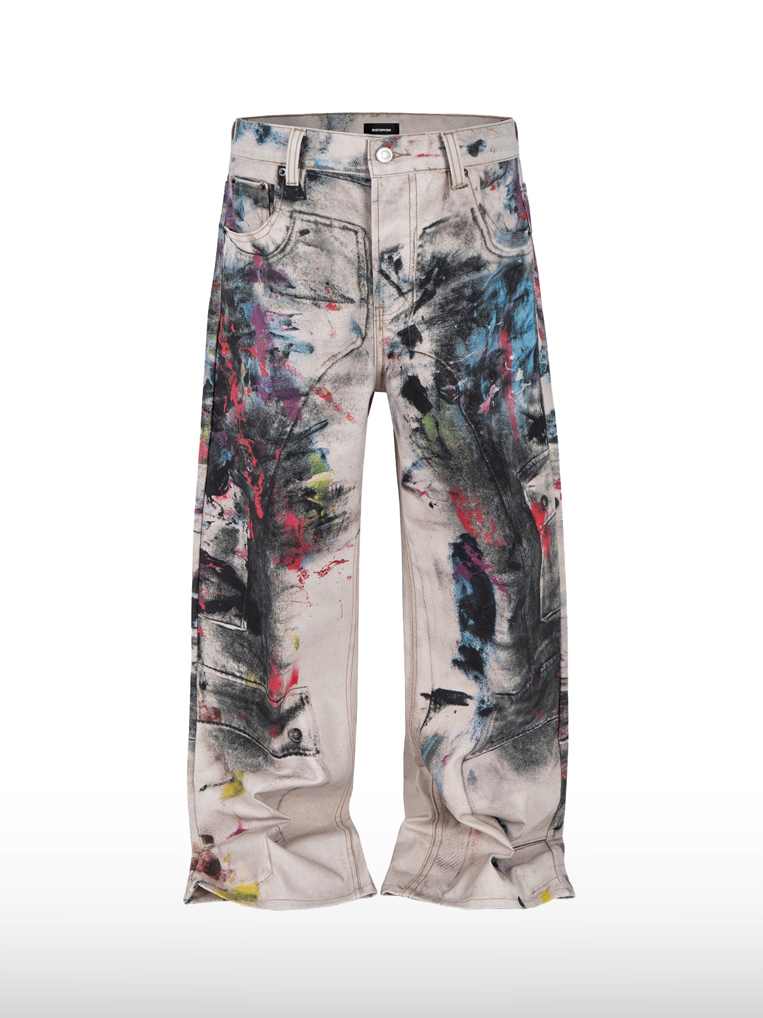 Jeans mit Graffiti-Waschung