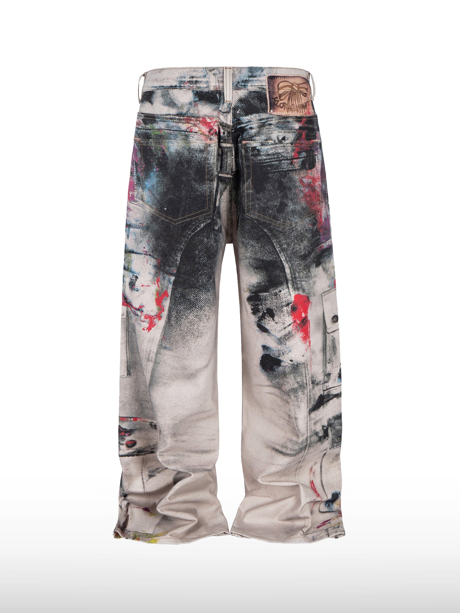 Jeans met graffiti-was