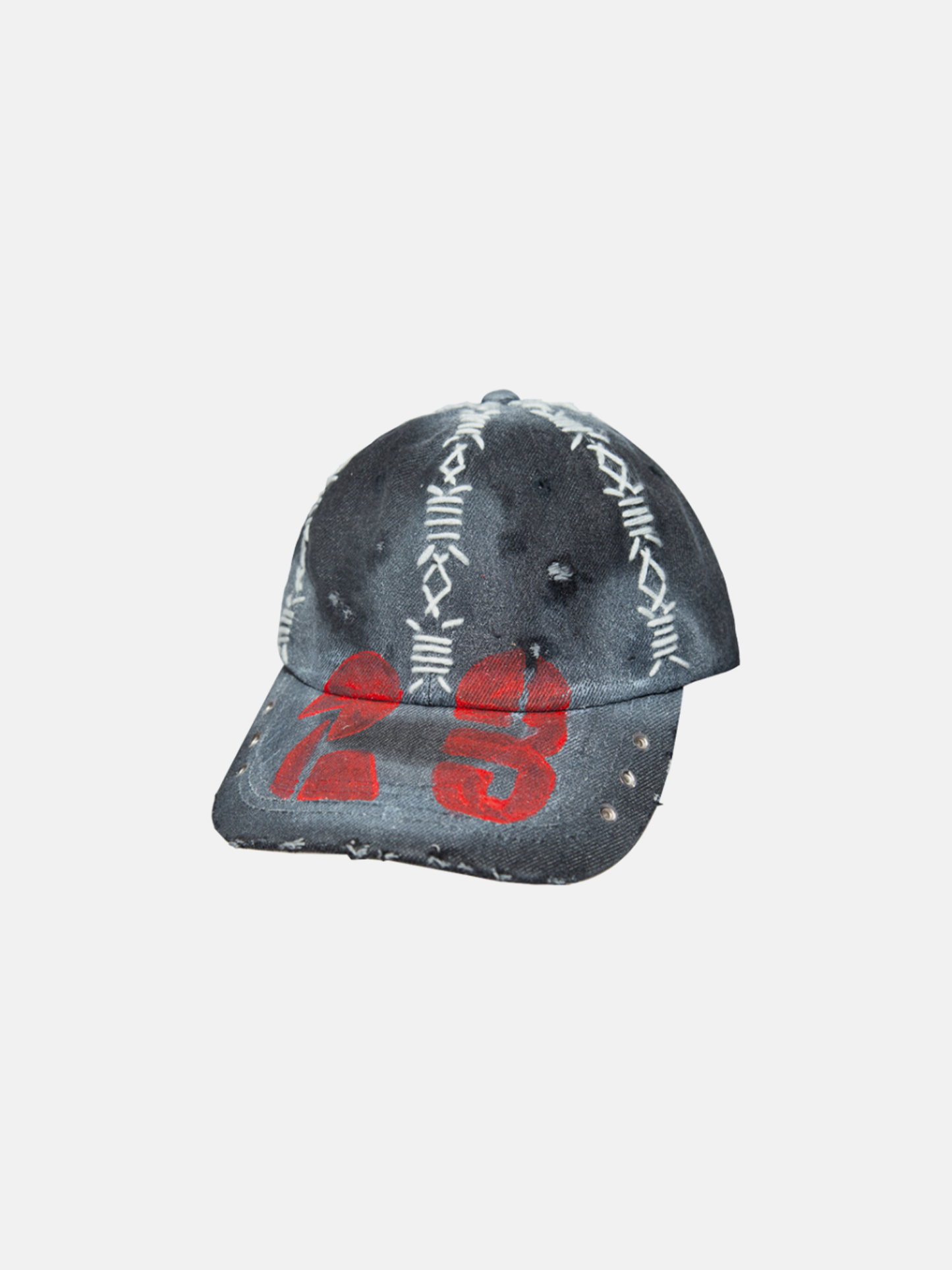 Grau Rot 23 Kappe