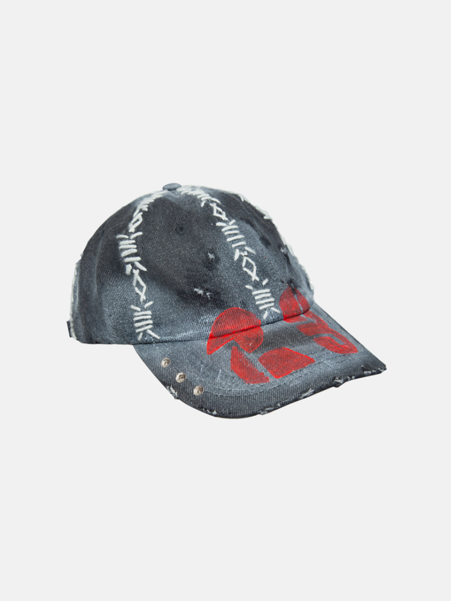 Grau Rot 23 Kappe