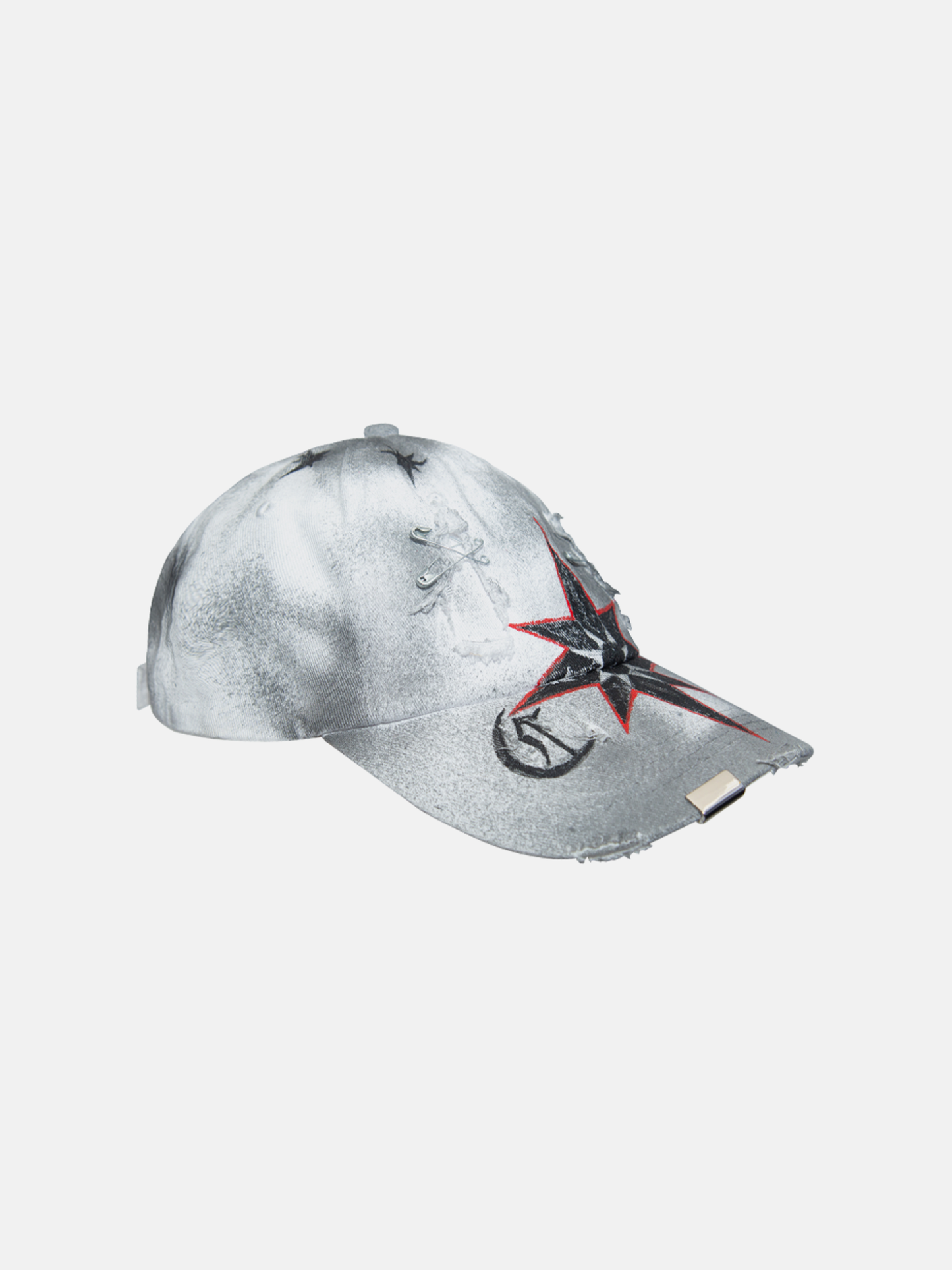Graue Kappe mit Sterngrafik