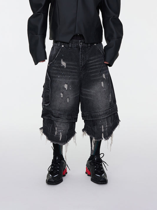 Grunge-Jeansshorts