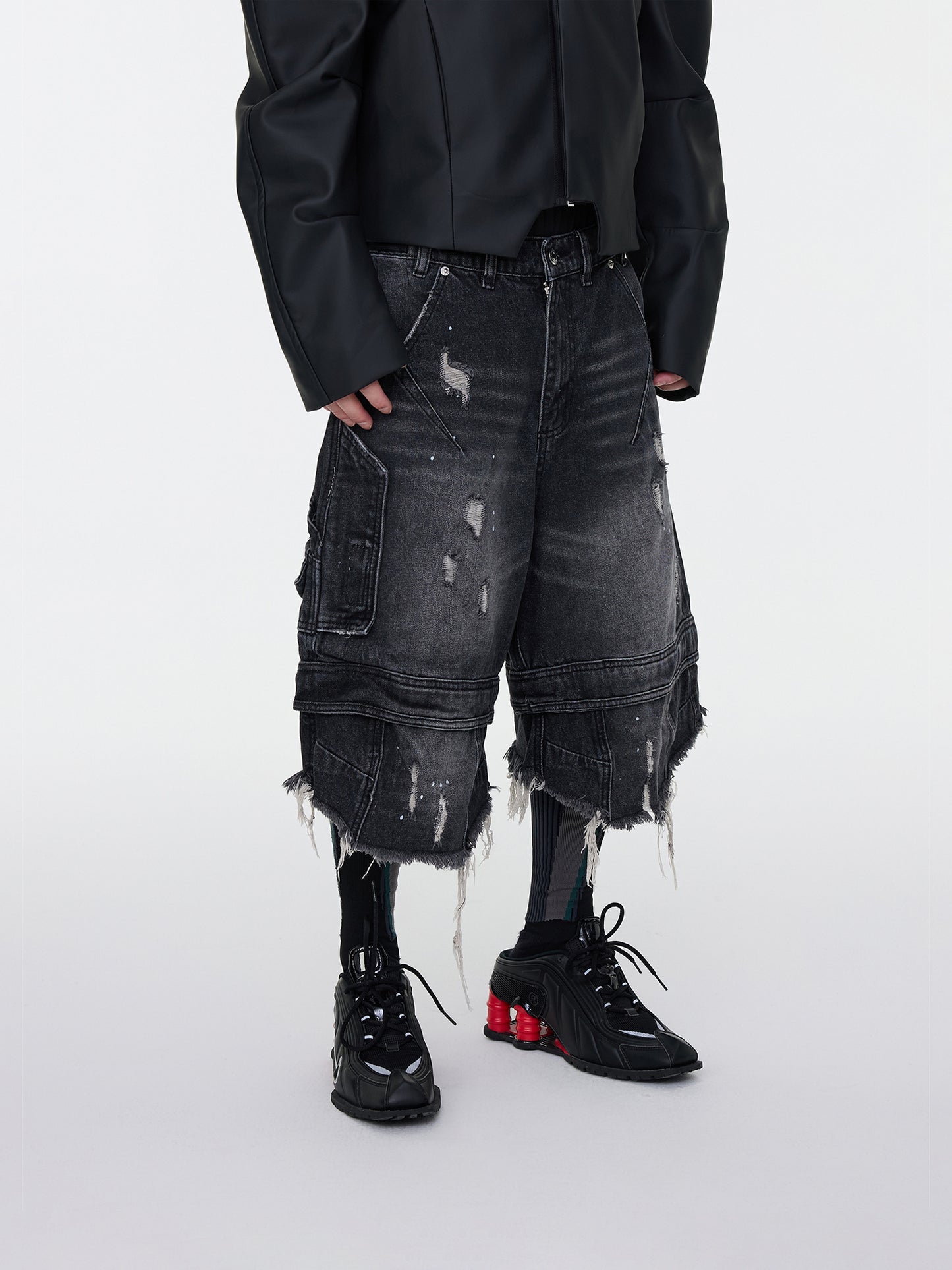 Grunge-Jeansshorts
