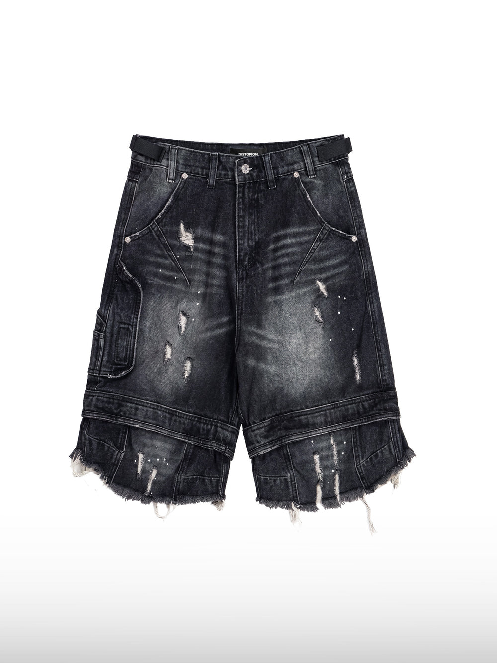 Grunge Denim Shorts