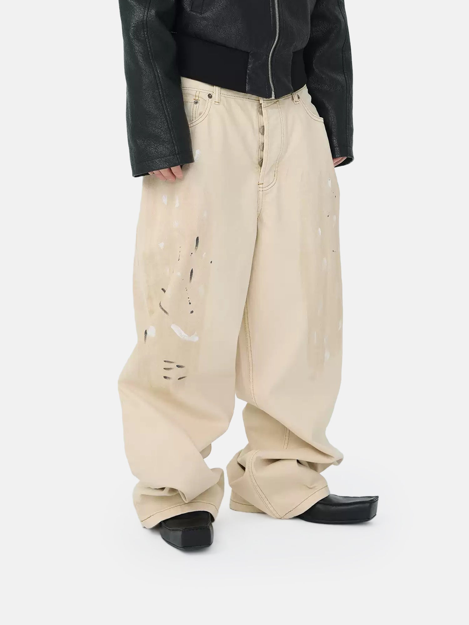 Ivory Distress Pants