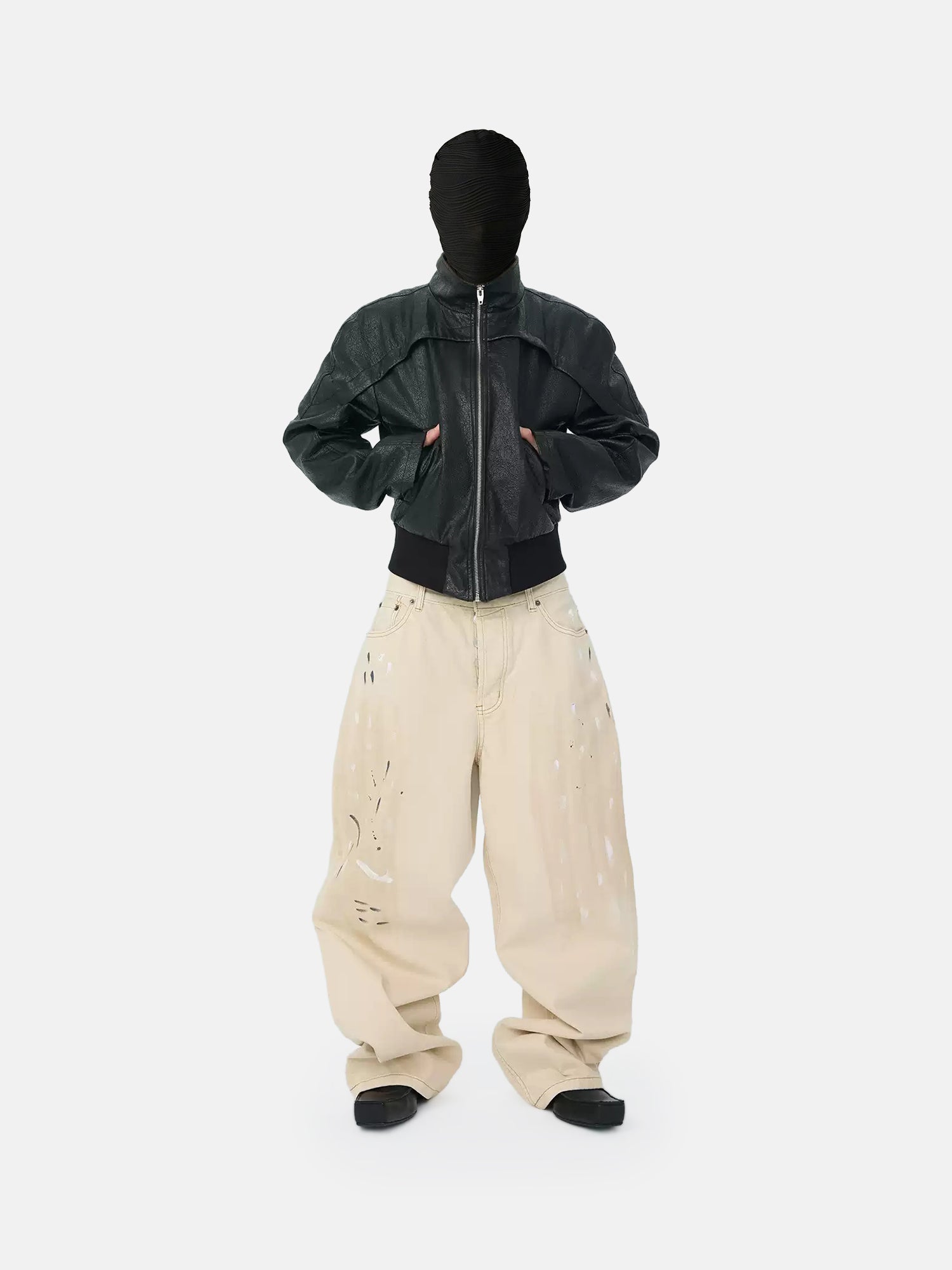 Ivory Distress Pants