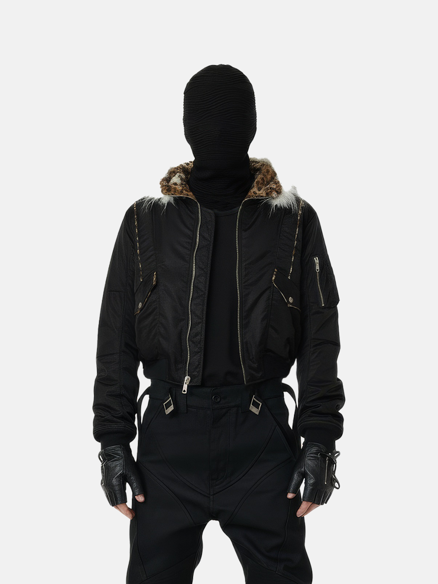 Leopardenfellfutter-Jacke