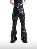 Liquid Black Flare Pants