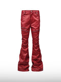 Liquid Red Flare Pants