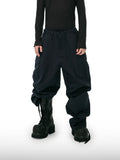Mitternachtsblaue Cargohose mit Kordelzug