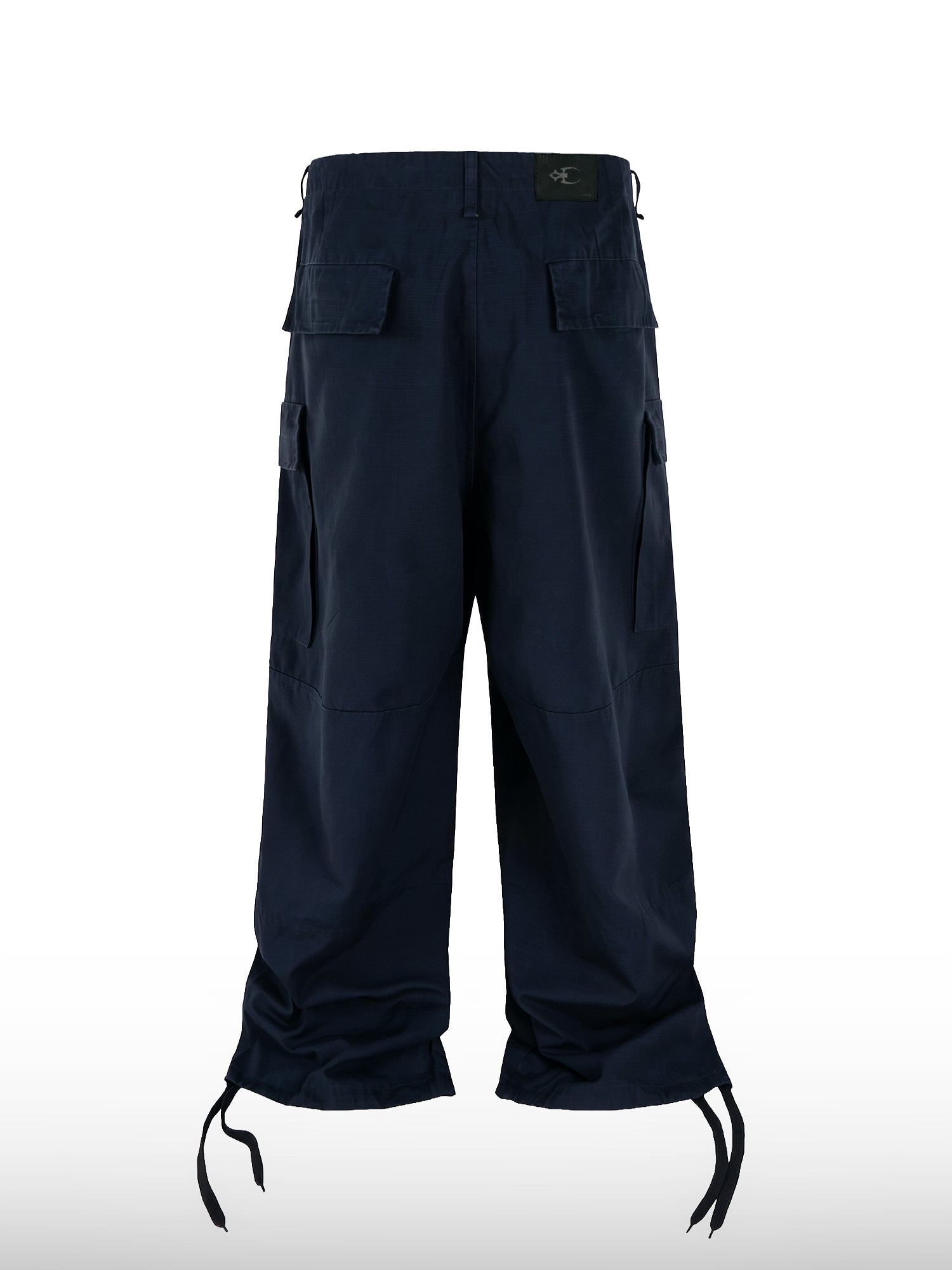 Mitternachtsblaue Cargohose mit Kordelzug