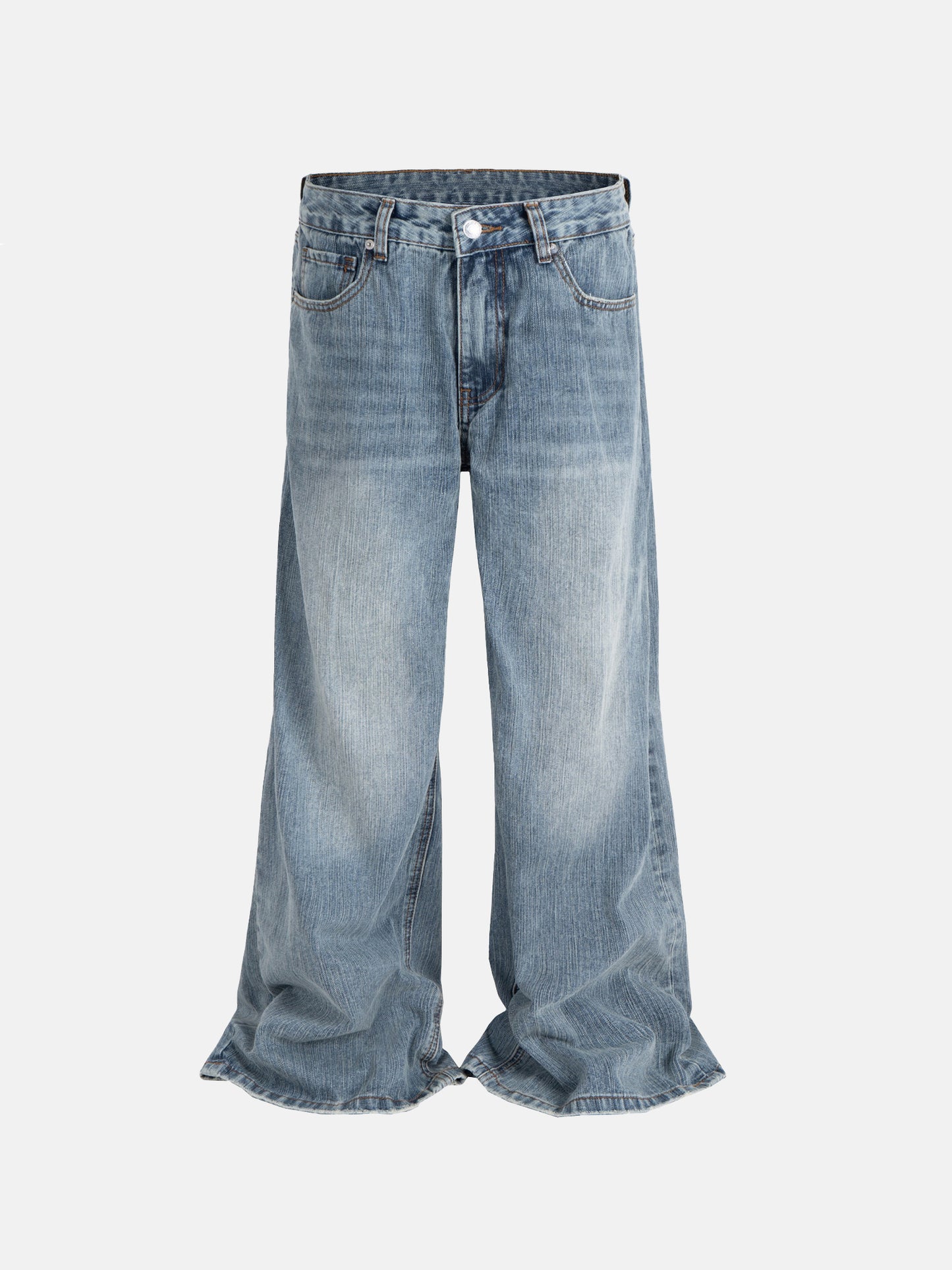 Übergroße Jeans mit verblasstem Look