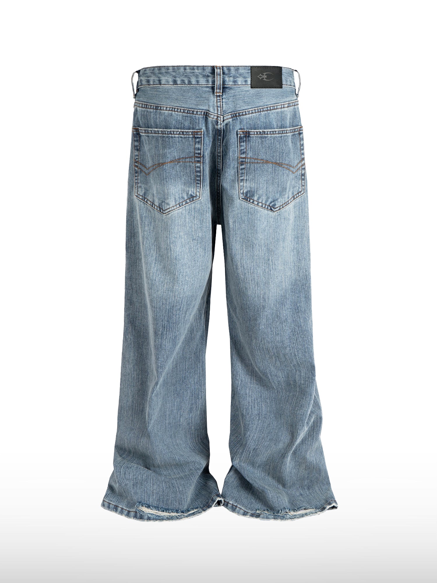 Übergroße Jeans mit verblasstem Look