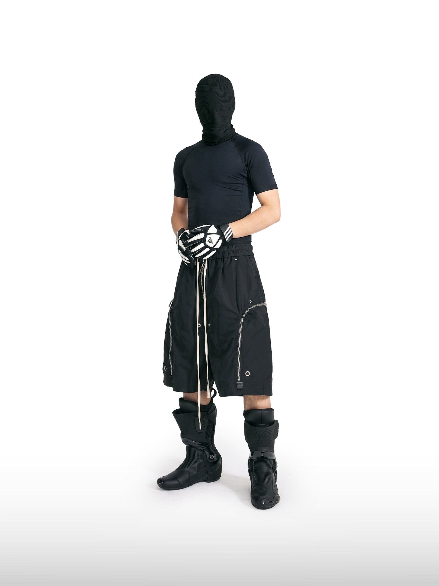 Oversized Zipper Cargo Shorts